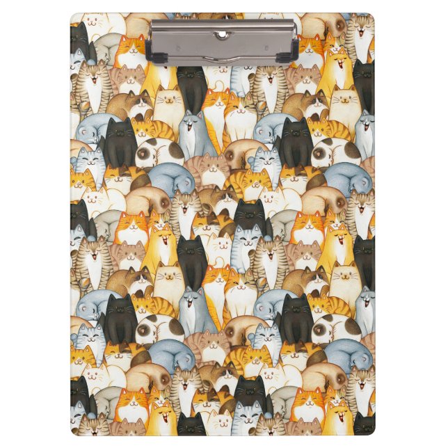 Cute Cats Pattern Clipboard (Front)