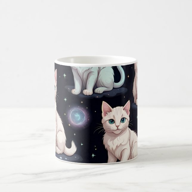 Cute Cats Pattern  Coffee Mug (Center)