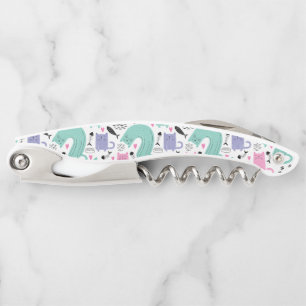 Cute Cats Pattern Corkscrew