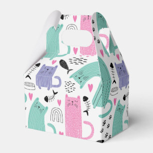 Cute Cats Pattern Favour Box