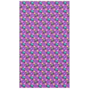 Cute Cats Pattern in Violet Large Tablecloth