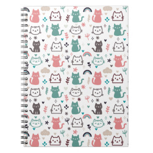 Cute Cats Pattern Notebook