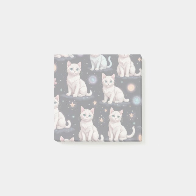 Cute Cats Pattern  Post-it Notes (Front)