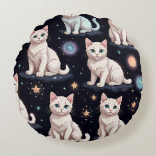 Cute Cats Pattern Round Cushion