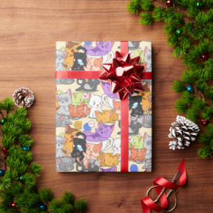 Cute cats pattern  wrapping paper