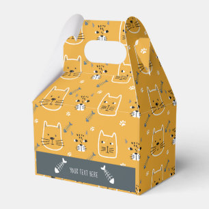 Cute Cats Personalised Modern Pattern Favour Box
