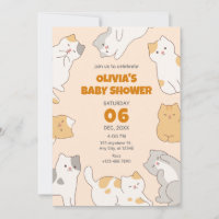 Cute cats pet baby shower