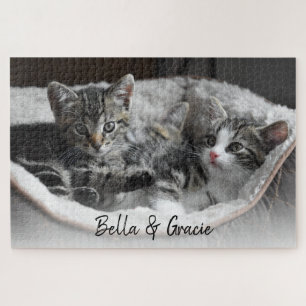 Cute Cats Pet Photo Personalised Custom Pets Jigsaw Puzzle