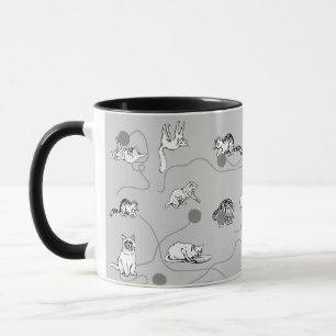 Cute Cats Playing & Being Naughty Pattern Mug
