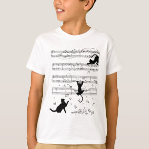 Cute Cats Playing With Sheet Music Teacher Music S T-Shirt