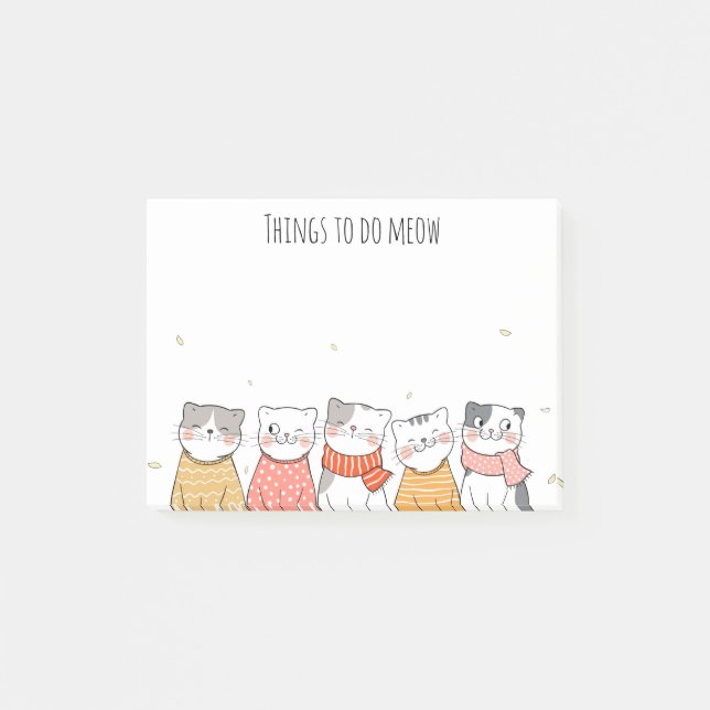 Cute Cats Post-It Notes (Front)