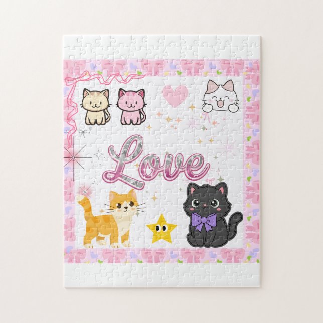 cute cats puzzle  (Vertical)