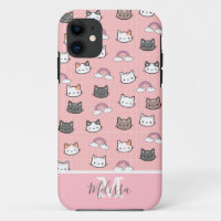 Cute Cats & Rainbow Monogram