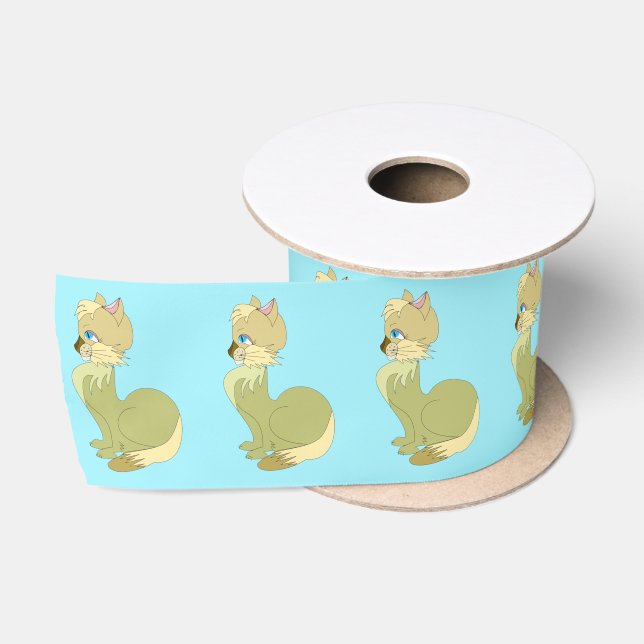 Cute Cats Ribbon Satin Ribbon (Spool)