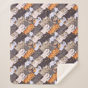 Cute Cats Sherpa Blanket