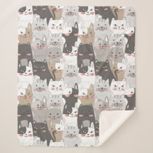 Cute Cats Sherpa Blanket