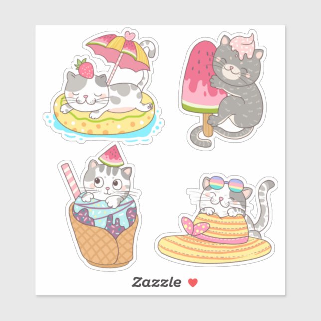 Cute Cats Sticker (Sheet)