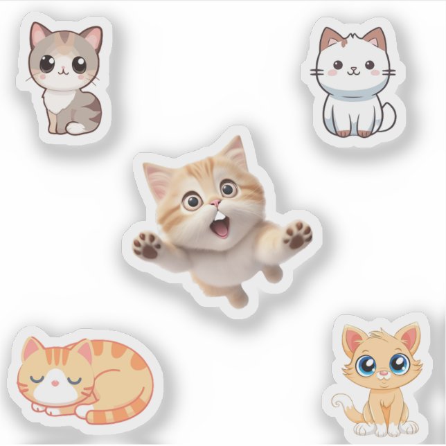 Cute Cats Sticker Pack (Front)
