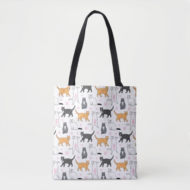 Cute Cats Tote Bag (Front)