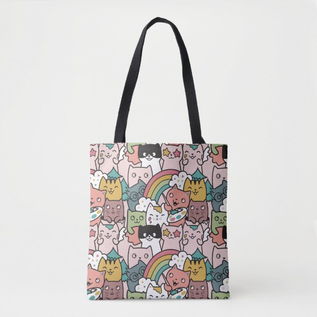 Cute Cats Tote Bag (Front)