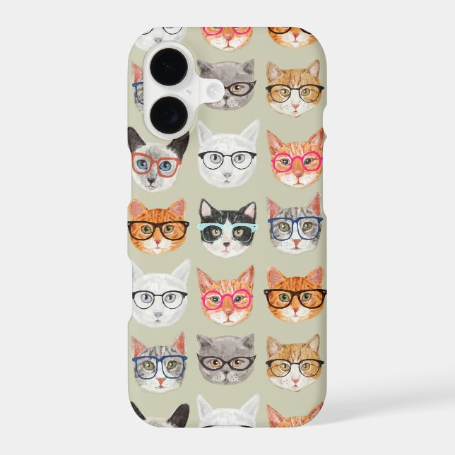 Cute Cats Wearing Glasses Pattern (Back)