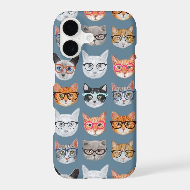 Cute Cats Wearing Glasses Pattern (Back)