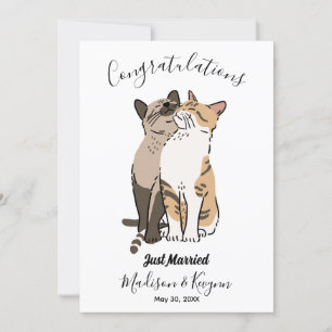 Cute cats wedding card