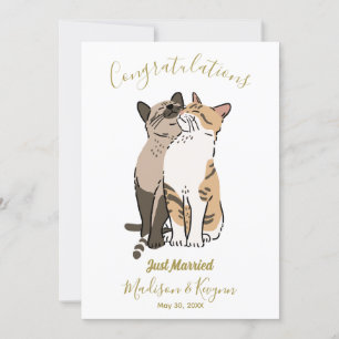 Cute cats wedding card