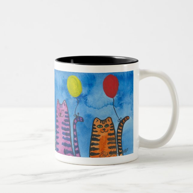 Cute Cats with Balloons cup (Right)