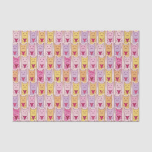 Cute Cats with Loving Hearts Tissue Paper