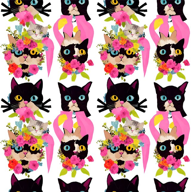 Cute Cats Wrapping Paper Sheet (Creator Uploaded)