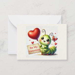 Cute Catterpillar Valentine's  Card