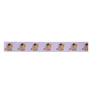 Cute Cattle pattern  Satin Ribbon