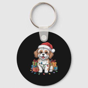 Cute Cavachon Christmas Xmas Design Funny Dog Love Key Ring
