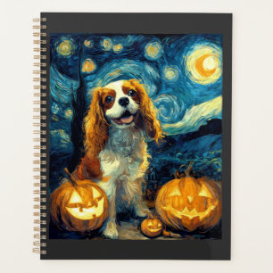 Cute Cavalier King Charles Spaniel Dog Halloween J Planner