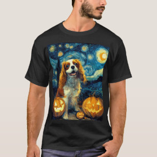 Cute Cavalier King Charles Spaniel Dog Halloween J T-Shirt