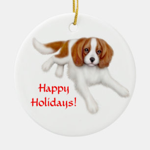 Cute Cavalier King Charles Spaniel Ornament