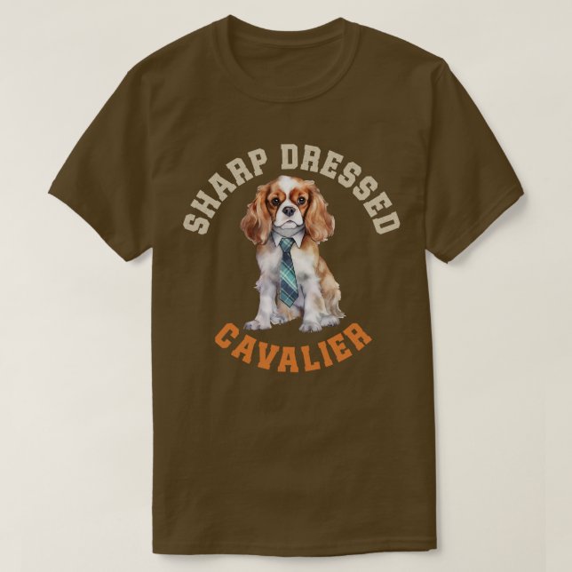 Cute Cavalier King Charles Spaniel T-Shirt (Design Front)