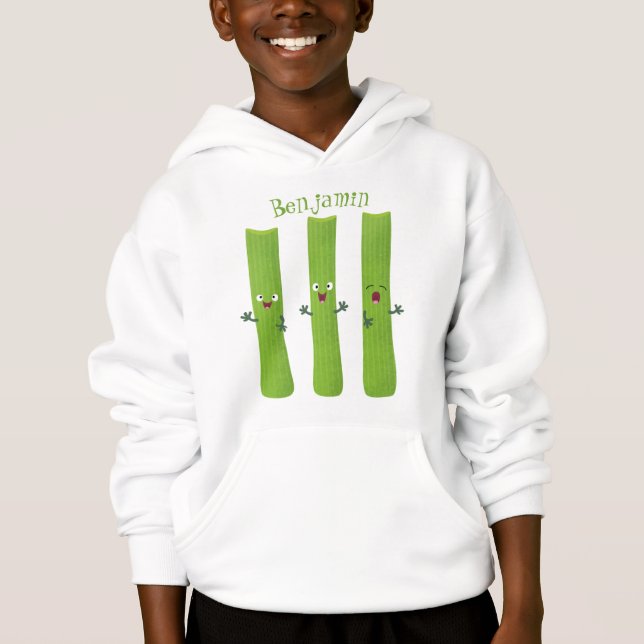 Cute celery sticks trio cartoon vegetables (Front)