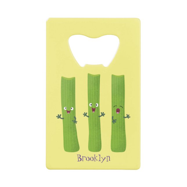 Cute celery sticks trio cartoon vegetables  (Front)