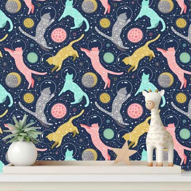 Cute Celestial Mystical Space Cats Wallpaper (Creator Uploaded)