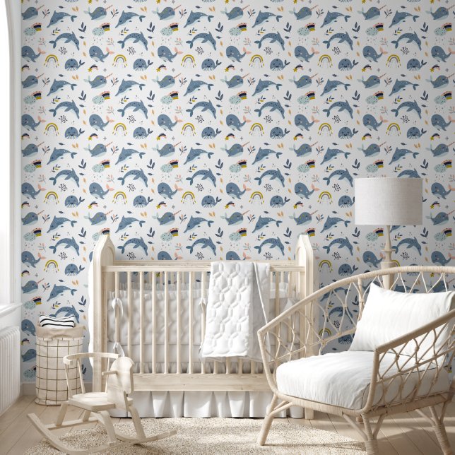 Cute Celestial Sea Creatures Wallpaper (Kids)