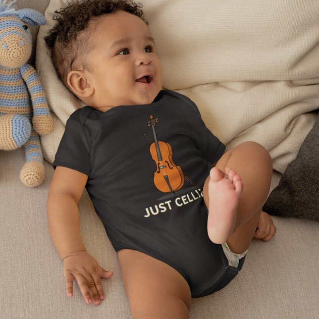 Cute Cellist Baby Shower Gag Gift  Baby Bodysuit (Creator Uploaded)
