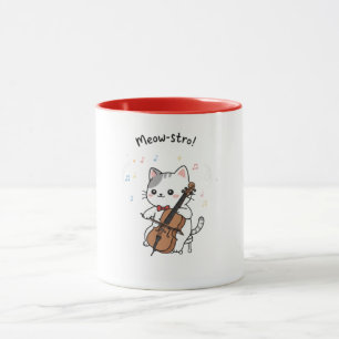 Cute Cello Cat Musician  Mug