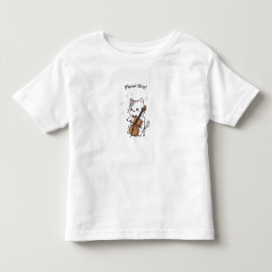 Cute Cello Cat Musician Toddler T-Shirt