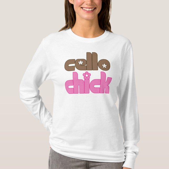Cute Cello Chick T-Shirt (Front)