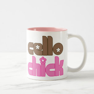 Cute Cello Chick Two-Tone Coffee Mug