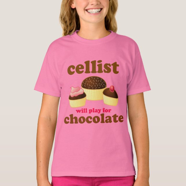 Cute Cello Chocolate T-shirt (Front)