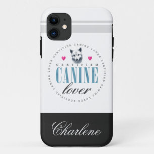 Cute Certified Canine Lover Add Your Name Case-Mate iPhone Case