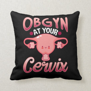 Cute Cervix Obstetrician Gynecologist Doctor OBGYN Cushion